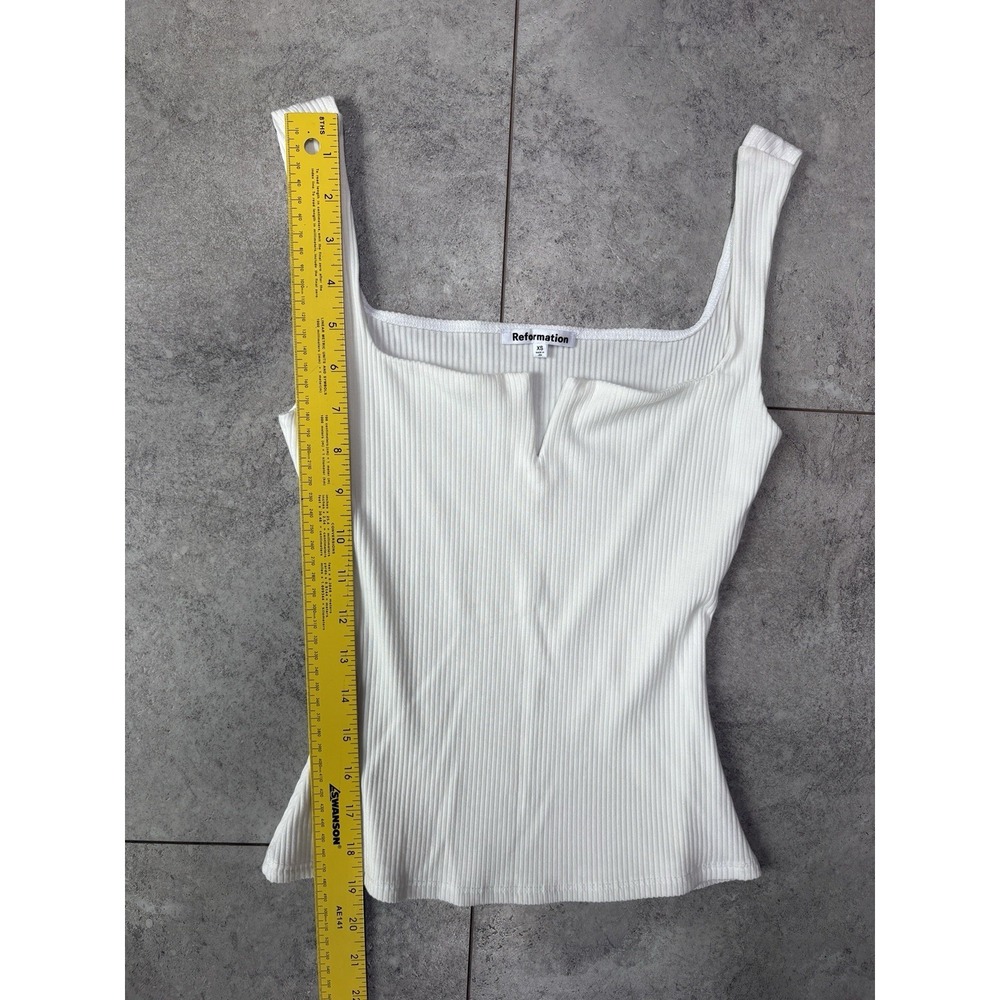 Reformation White Tank Top Women's XS Elevated Basics Layering Minimalist - Picture 7 of 7